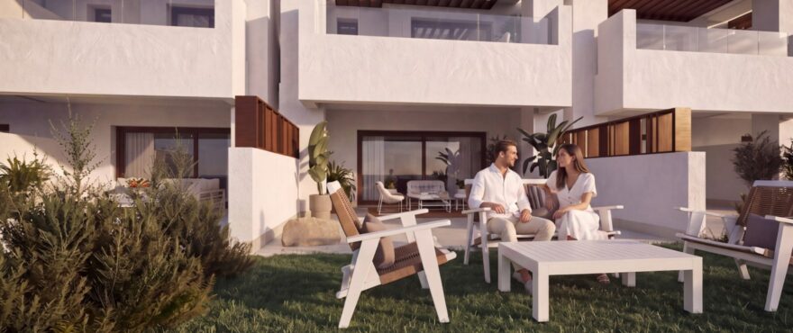 Large terrace with panoramic views of the golf course at La Cala Resort.