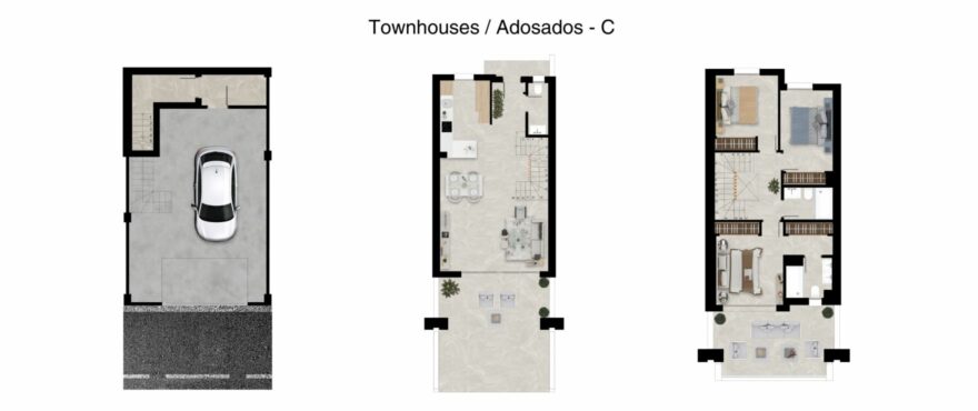 Plans townhouses The Meadows, La Cala Golf Type C