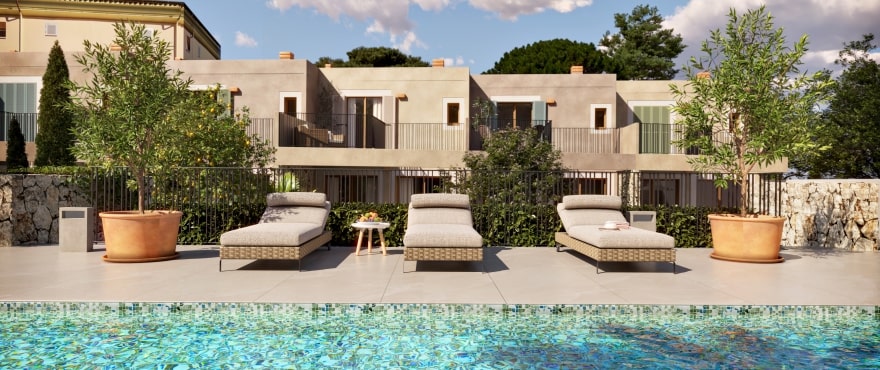 Nuevas exclusivas casas adosadas con piscina comunitaria en Artà