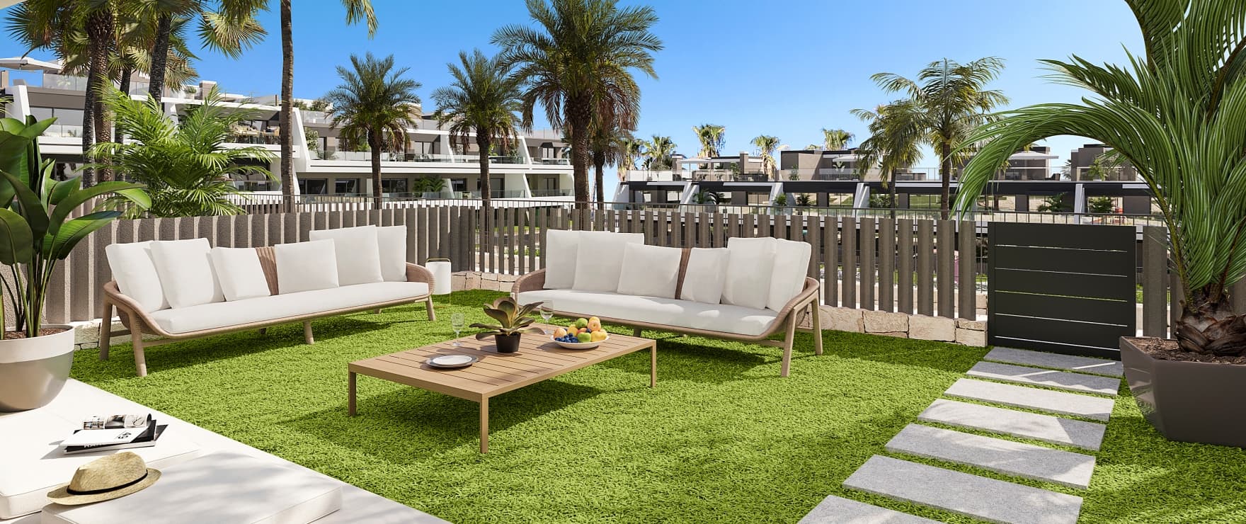 Apartment mit großzügigen Terrassen mit schönem Ausblick