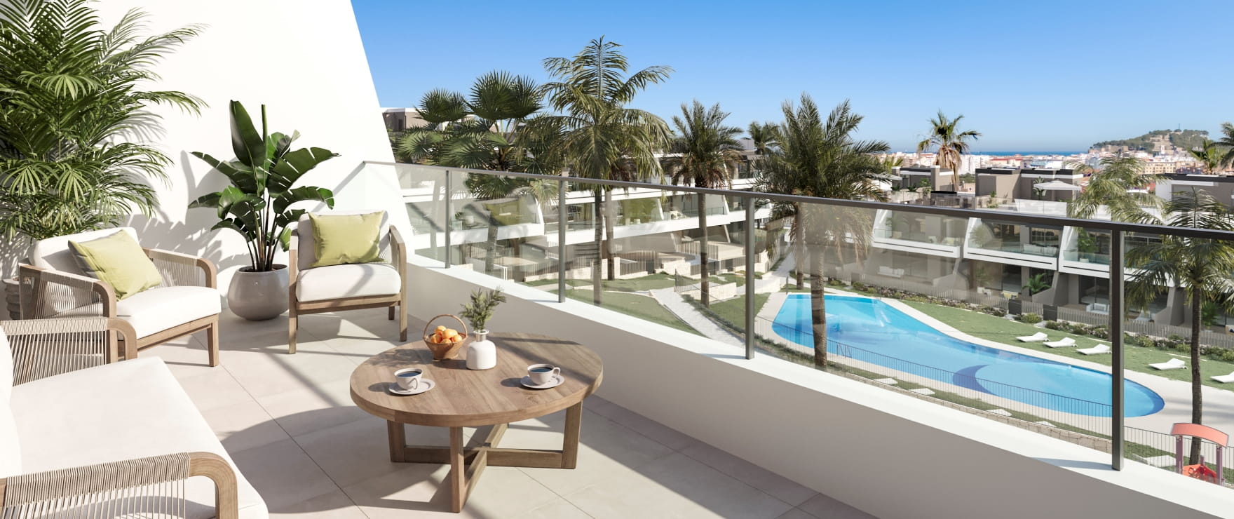 amenty mansardowe z tarasem i solarium w La Pedrera, Denia