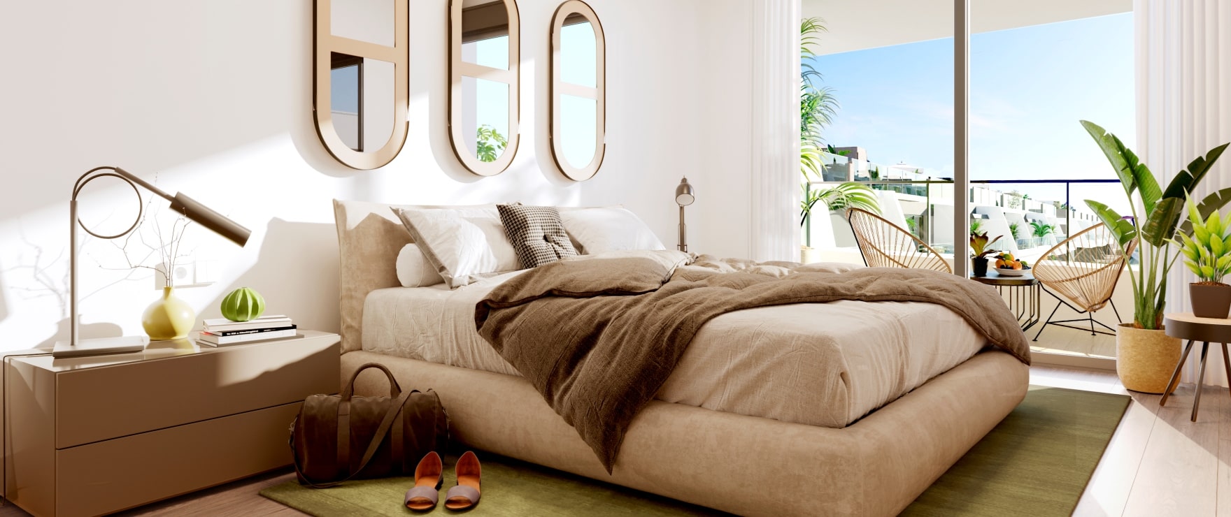 Przestronna sypialnia w Sora