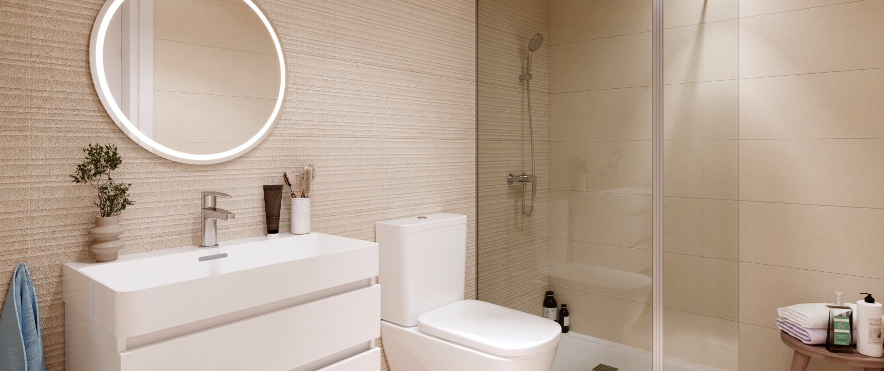 Kompletna łazienka w nowych apartamentach w Denia