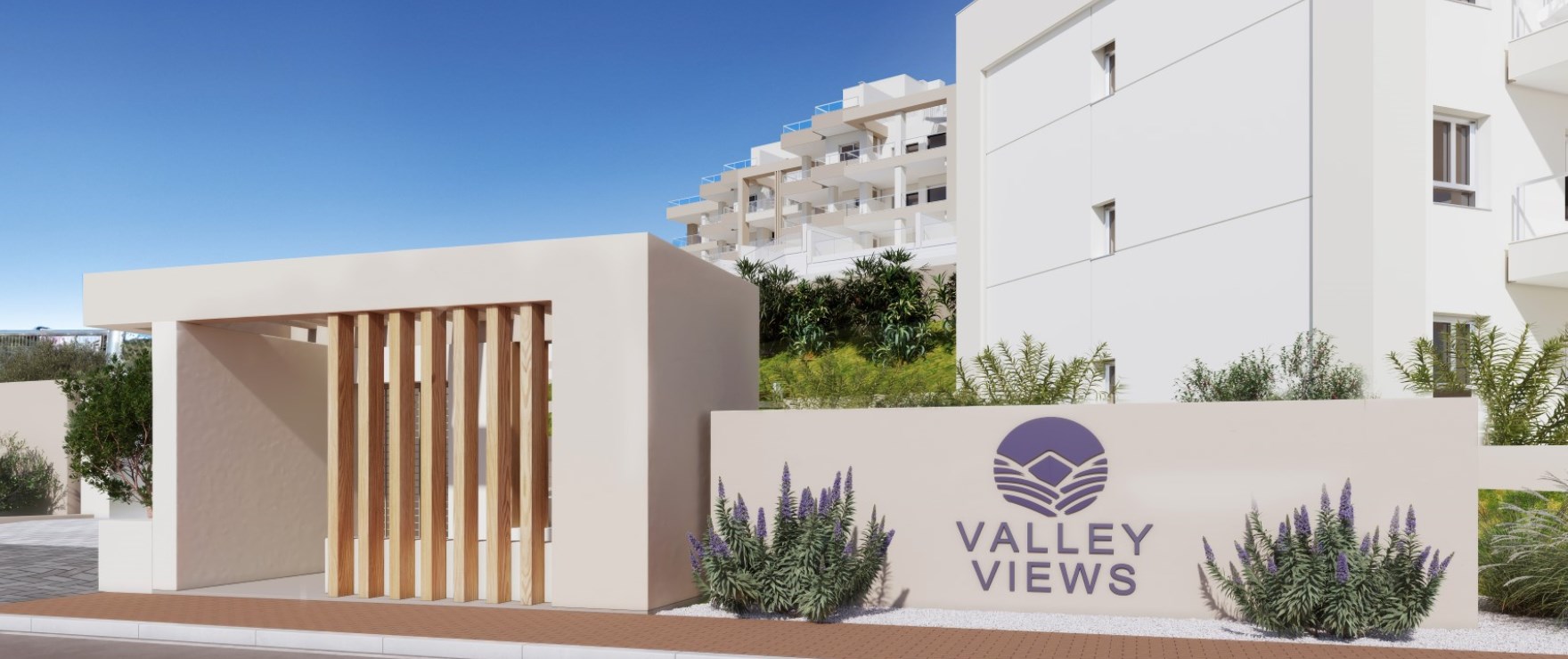 Valley Views: Appartementen te koop in Mijas. Voorgevel.
