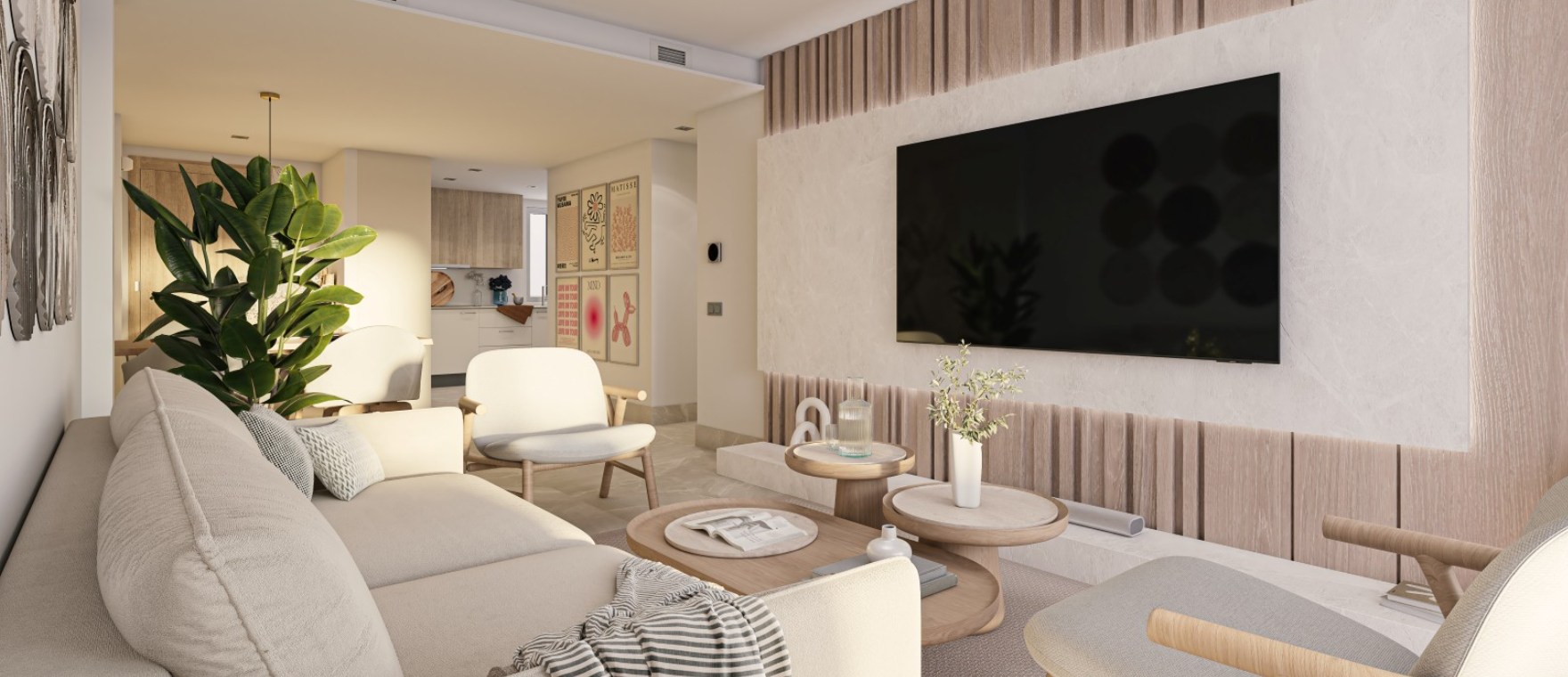 Spacious bright living room and panoramic sea views Spacious bright living room and panoramic sea views