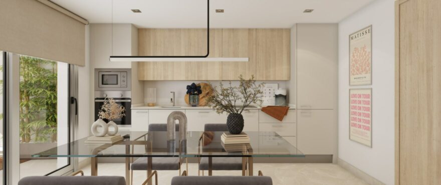 Cocina moderna en los nuevos apartamentos en venta, Valley Views, La Cala Resort