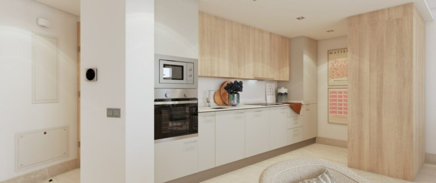 Cocina moderna en los nuevos apartamentos en venta, Valley Views, La Cala Resort