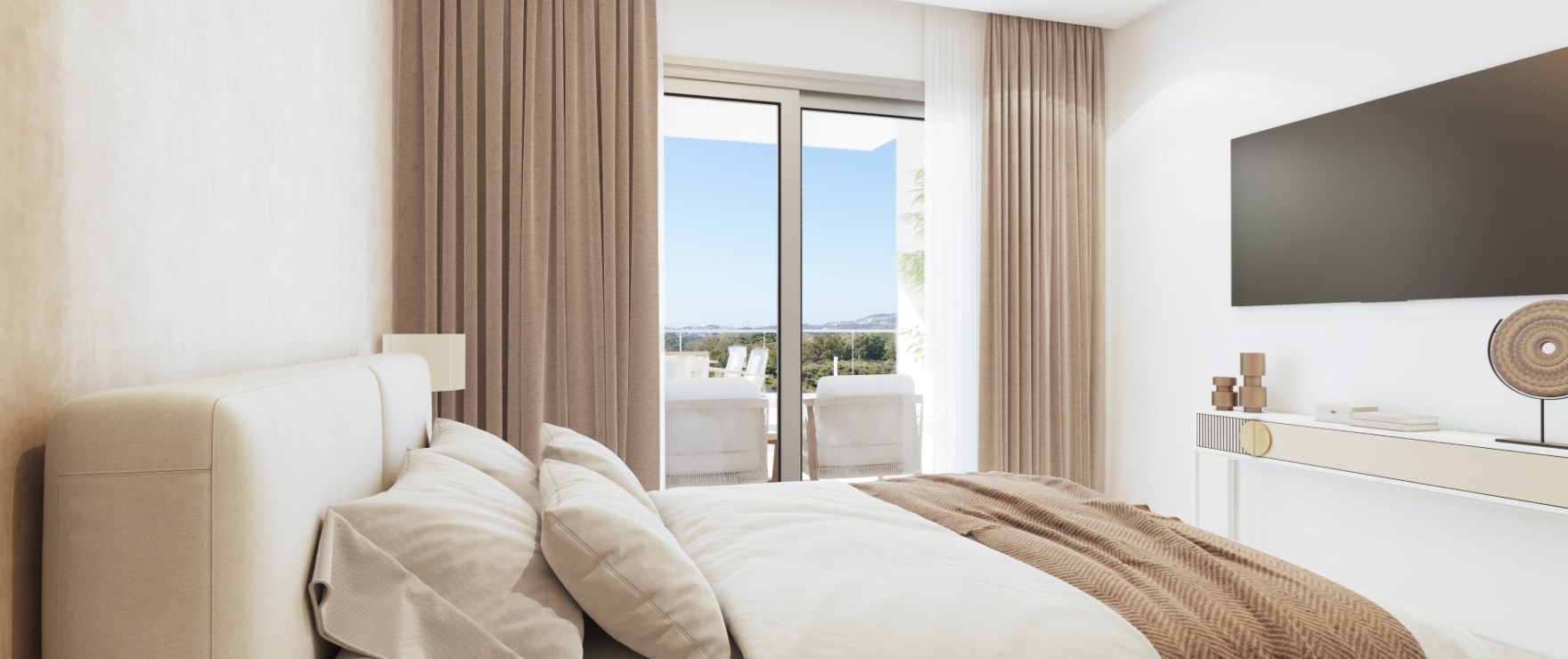 Ruime en lichte slaapkamer in een rustige omgeving, Mijas Resort