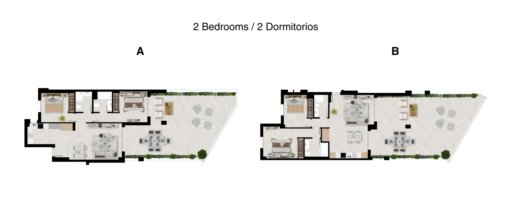 Valley Views, plattegrond 2 slaapkamers