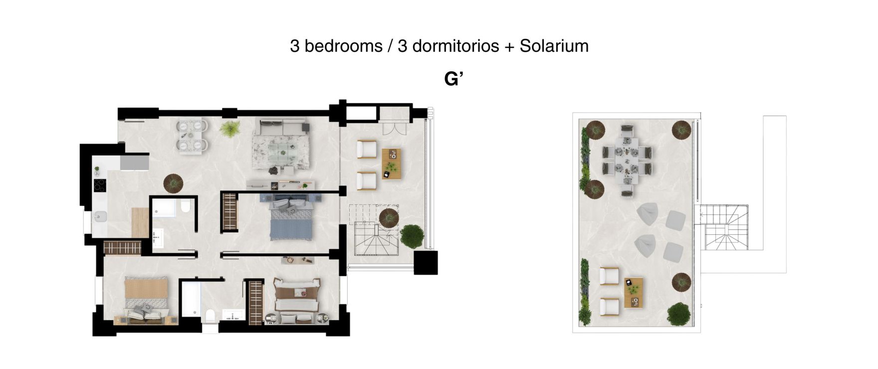Valley Views, floorplan 3 bedrooms + Solarium Valley Views, floorplan 3 bedrooms + Solarium