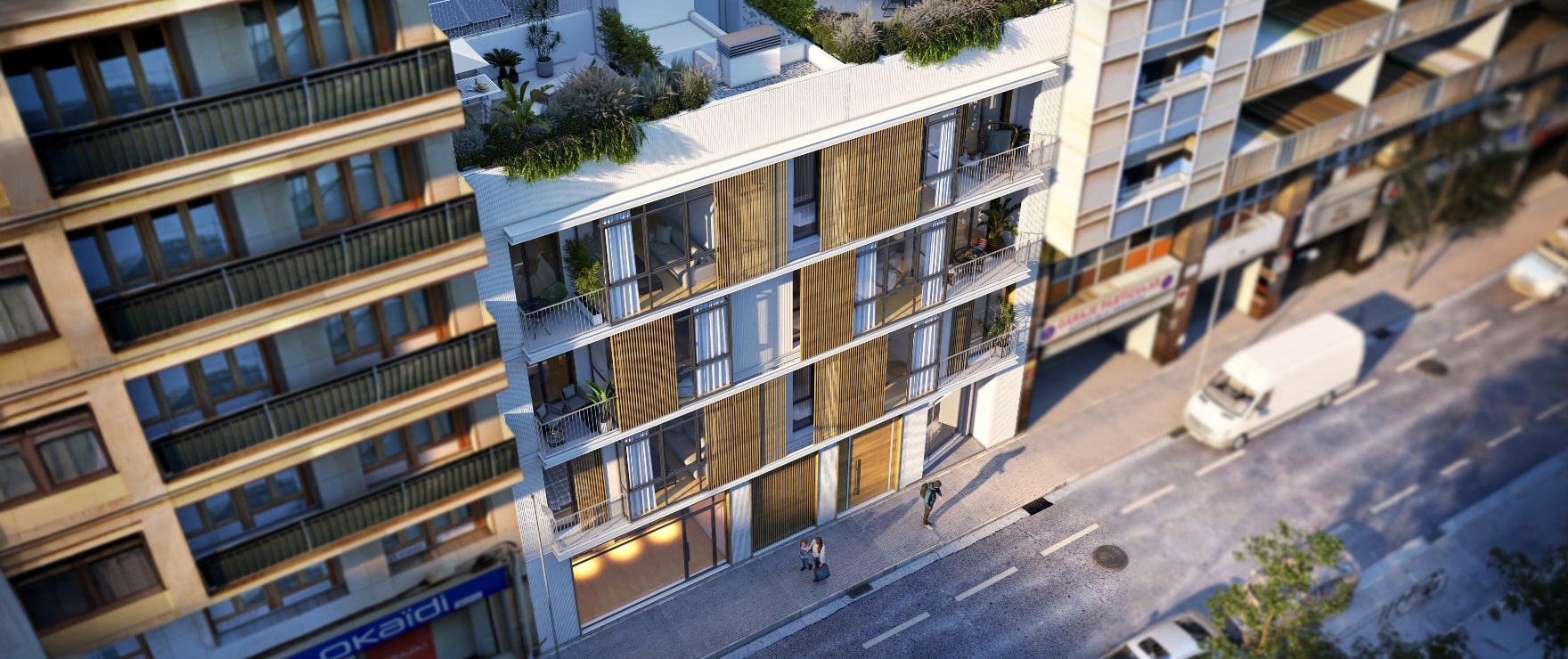 6 Palma, fachada de los nuevos apartamentos en Palma