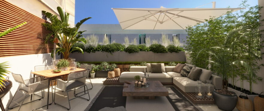 Penthouses with terrace in solarium in Palma de Mallorca