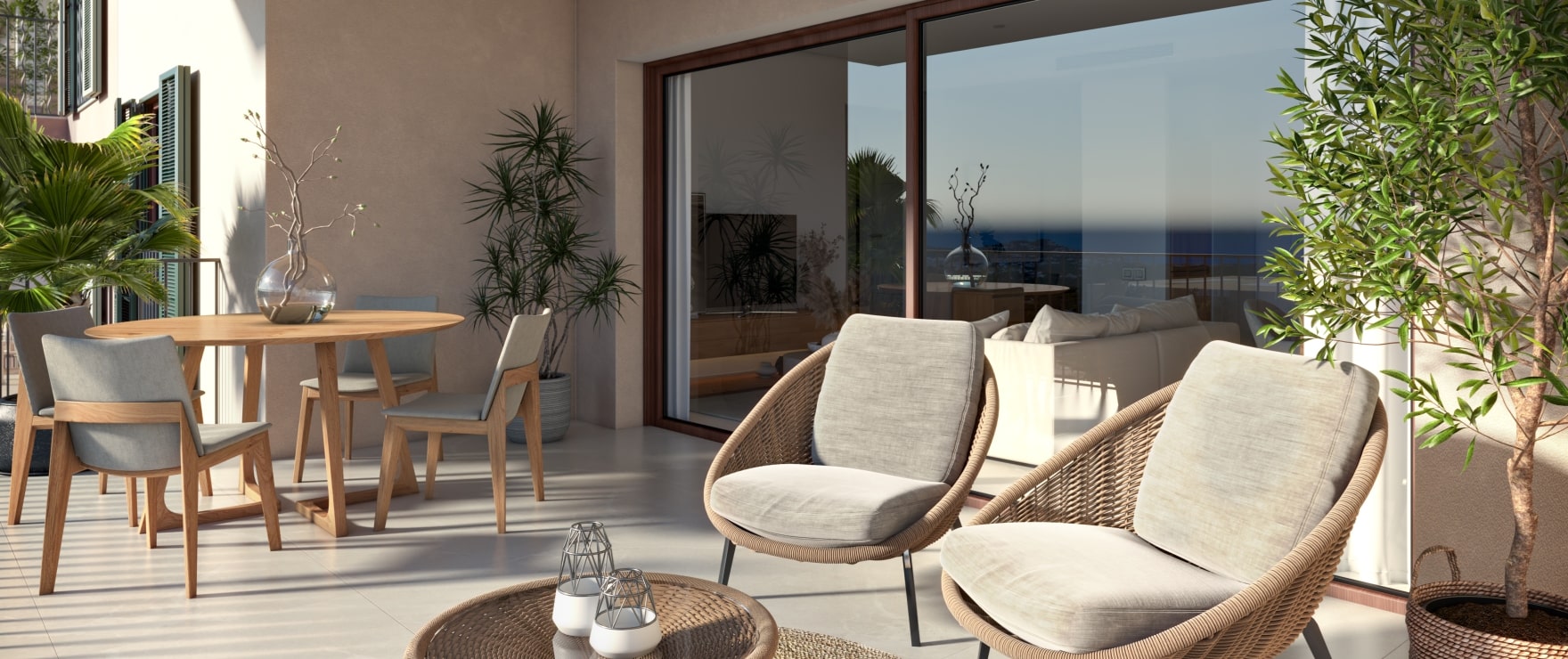 Neue Apartments mit Terrasse und schönem Ausblick