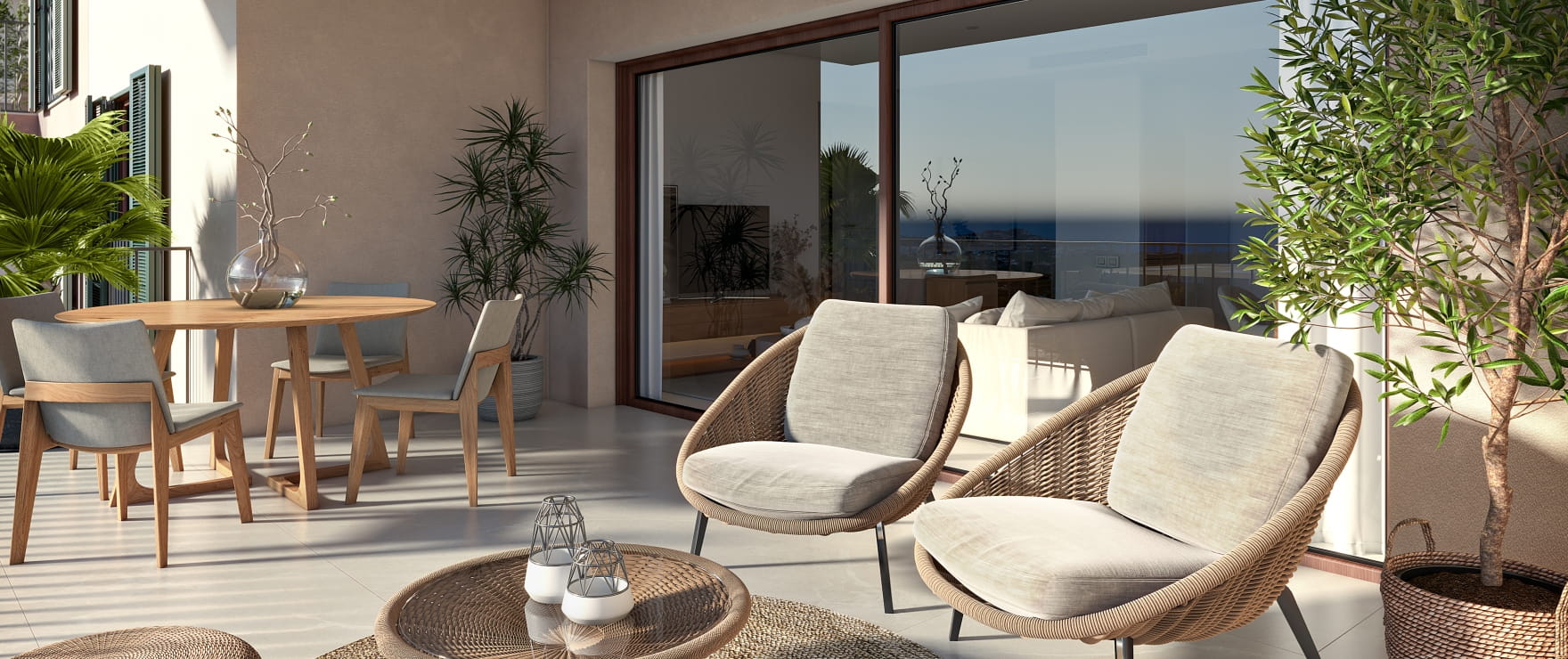 Neue Apartments mit Terrasse und schönem Ausblick