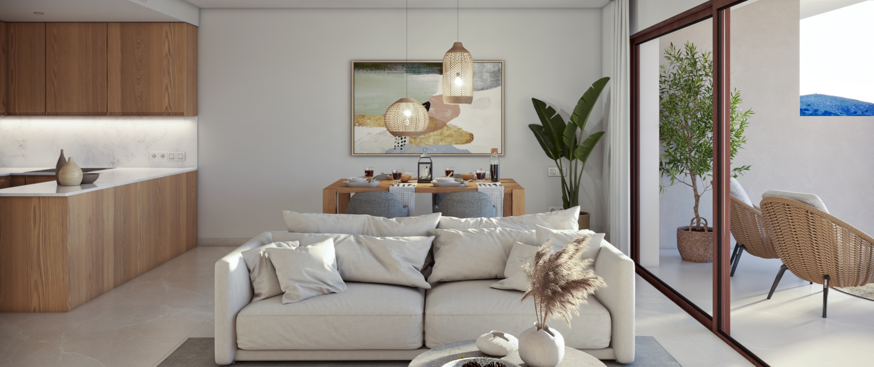Helles Wohnzimmer