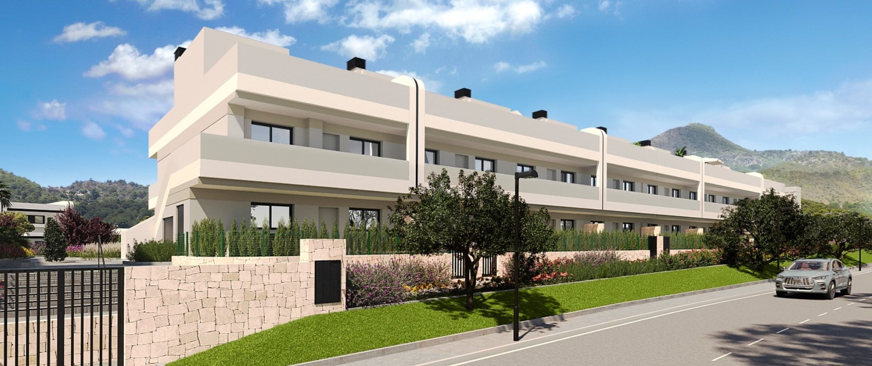 Siena, nytt bostadsområde med stora gemensamma utrymmen