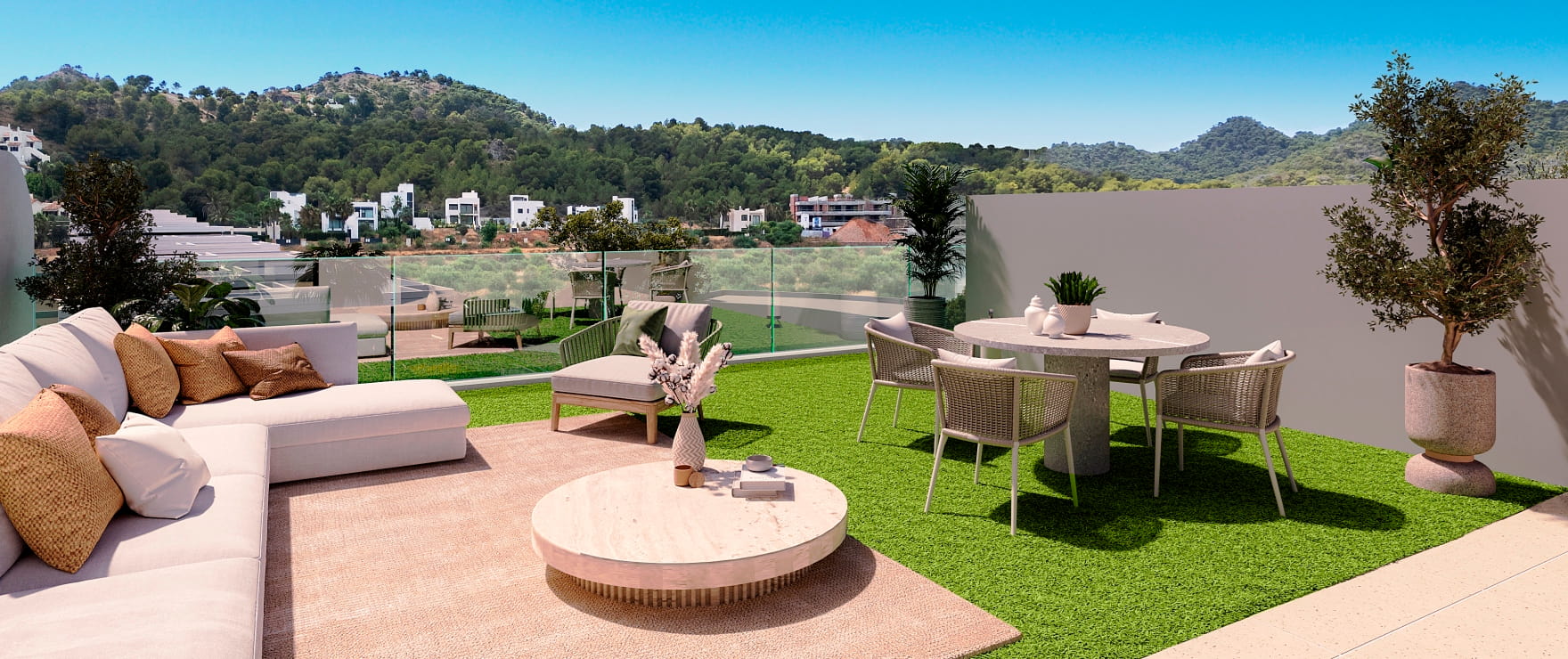 Apartamento con amplias terrazas con vistas