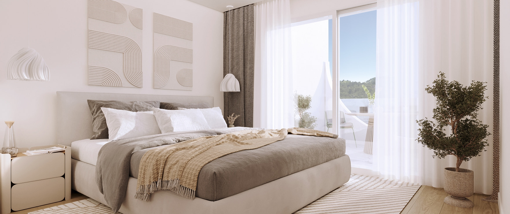 Spacious bedroom at Siena