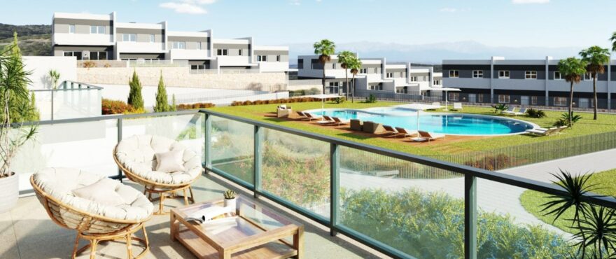 Nature: Woningen met grote terrassen en zeezicht, ondergrondse parkeergarage en bergruimte