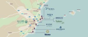 Map New properties for sale Costa Blanca