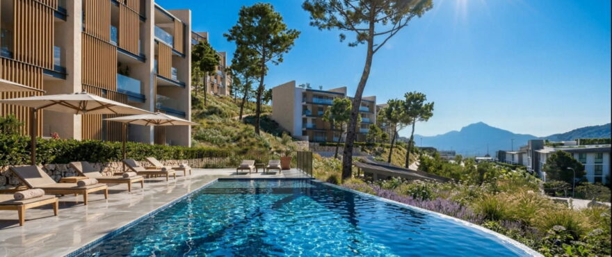 Infinity, neue Apartments mit Gemeinschafts-Infinity-Pools in Peguera.