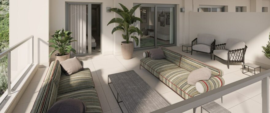 New apartments with terraces and views.