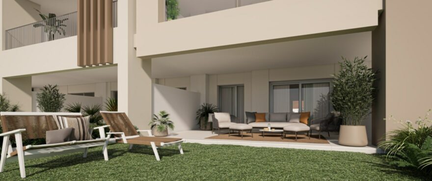 New apartments with terraces. Ground floor.