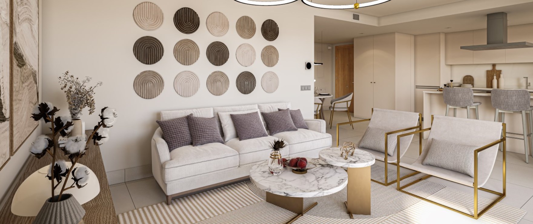 Grand Bay, Manilva: Grand salon lumineux.