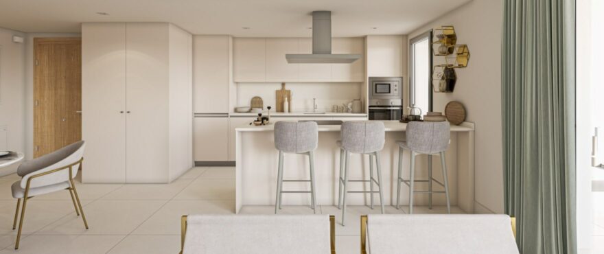 Grand Bay: Cocina equipada e integrada en el salón.