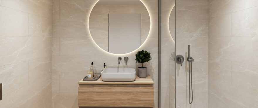 COR 39: Baño moderno y completo.