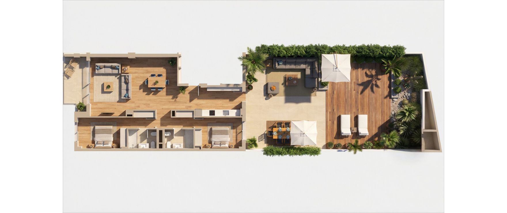 COR 39, floorplan 2 bedroom penthouse