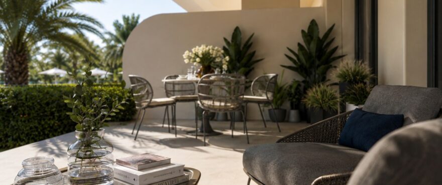 Las Palmeras: Ground floor with private garden.
