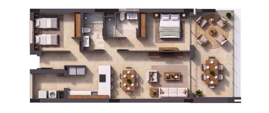 Plan 2: 2-bedroom apartment
